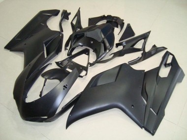 Ducati 848 1098 1198 2007-2014 Verkleidungen - Matt Schwarz Ohne Aufkleber