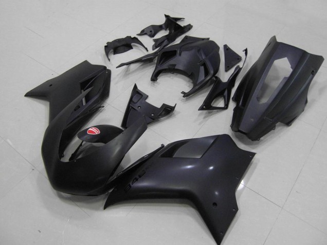 Ducati 848 1098 1198 2007-2014 Verkleidungen - Matt Schwarze Renn Version