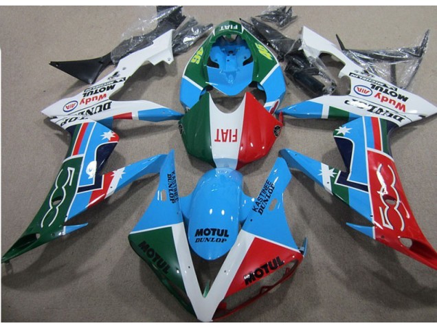 Honda CBR 1000 RR 2004-2005 Verkleidungen - Blau Rot Grün Motul