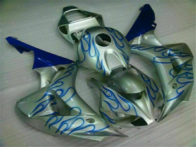 Honda CBR 1000 RR 2006-2007 Verkleidungen - Blau Flamme Silber