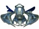 Honda CBR 1000 RR 2006-2007 Verkleidungen - Blau Flamme Silber