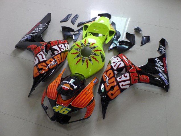 Honda CBR 1000 RR 2006-2007 Verkleidungen - Rossi Fluro Grün Honda CBR 1000 RR 2006-2007 Verkleidungen - Rossi Fluro Grün