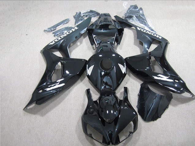 Honda CBR 1000 RR 2006-2007 Verkleidungen - Schwarz Weiß Aufkleber