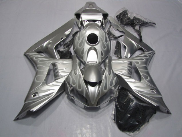 Honda CBR 1000 RR 2006-2007 Verkleidungen - Silber Flamme