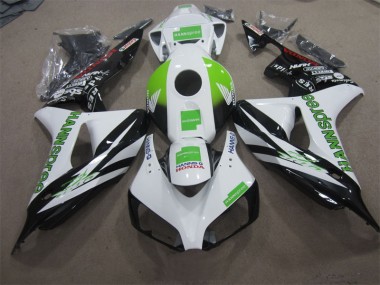 Honda CBR 1000 RR 2006-2007 Verkleidungen - Weiß Grün Hannspree