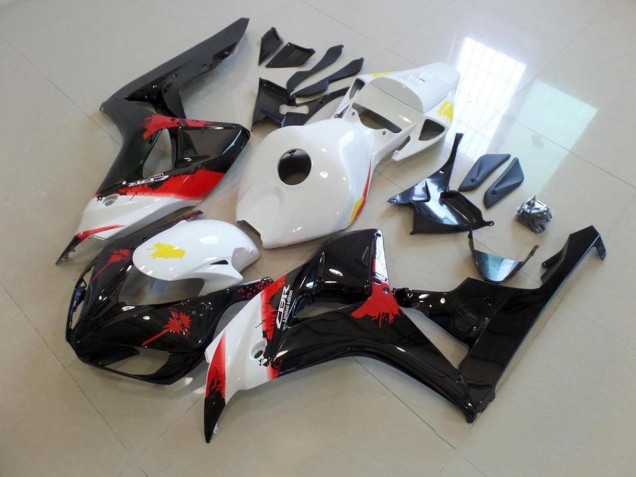 Honda CBR 1000 RR 2006-2007 Verkleidungen - Weiß Schwarz mit Kein Aufkleber