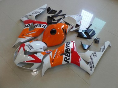 Honda CBR 1000 RR 2006-2007 Verkleidungen - Weiß Und Orange Repsol
