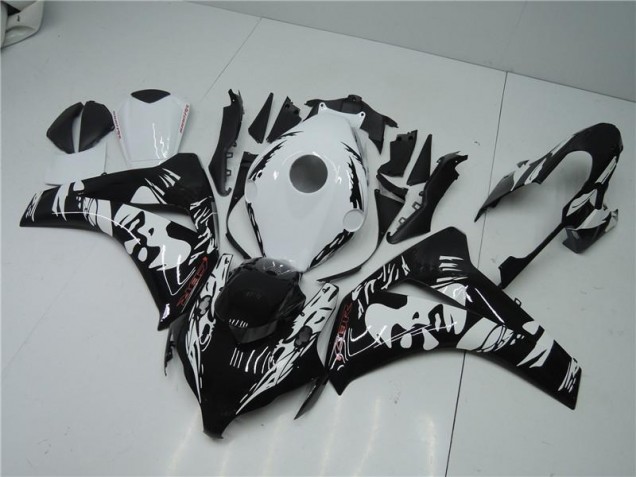 Honda CBR 1000 RR 2008-2011 Verkleidungen - Schwarz Weiß