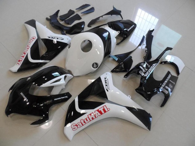 Honda CBR 1000 RR 2008-2011 Verkleidungen - Schwarz Weißes Satuhati