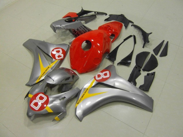 Honda CBR 1000 RR 2008-2011 Verkleidungen - Silber Rot 8