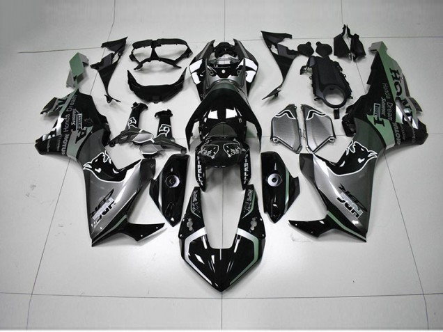 Honda CBR 1000 RR 2017-2023 Verkleidungen - Schwarz Silber HRC