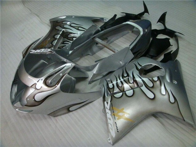 Honda CBR 1100 XX 1996-2007 Verkleidungen - Flamme Silber grau
