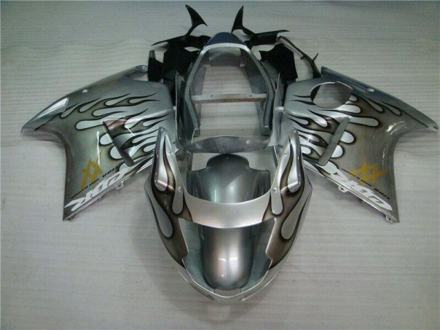 Honda CBR 1100 XX 1996-2007 Verkleidungen - Flamme Silber grau
