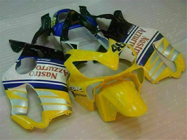 Honda CBR 600 F4i 2001-2003 Verkleidungen - Gelb Silber Nastro Azzurro