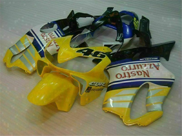 Honda CBR 600 F4i 2001-2003 Verkleidungen - Gelb Silber Nastro Azzurro