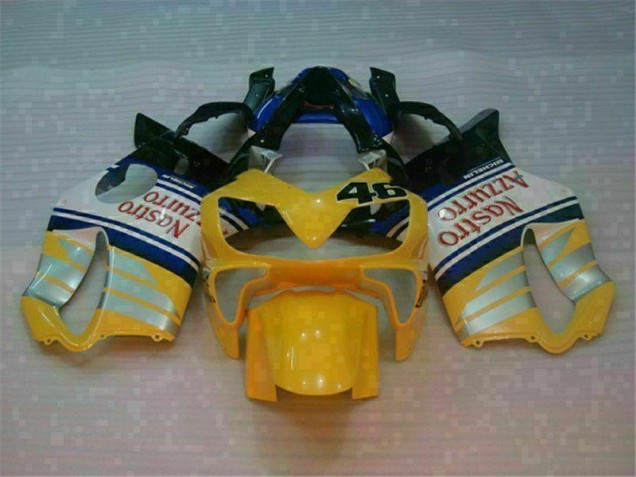 Honda CBR 600 F4i 2001-2003 Verkleidungen - Gelb Silber Nastro Azzurro