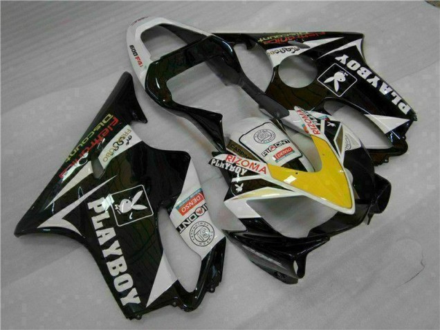 Honda CBR 600 F4i 2001-2003 Verkleidungen - Gelb Silber Schwarz Playboy
