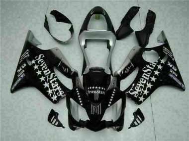 Honda CBR 600 F4i 2001-2003 Verkleidungen - Schwarz Weißes SevenStarss
