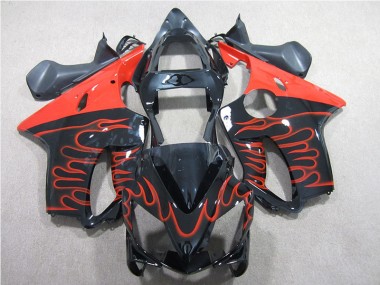 Honda CBR 600 F4i 2001-2003 Verkleidungen - Schwarz rote Flamme