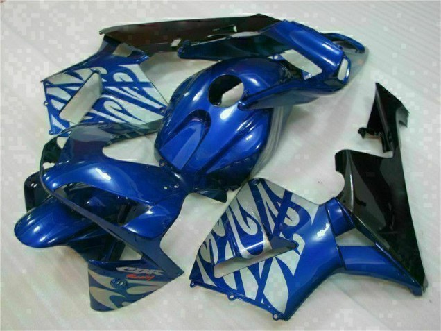 Honda CBR 600 RR 2003-2004 Verkleidungen - Blau mit silberner Flamme