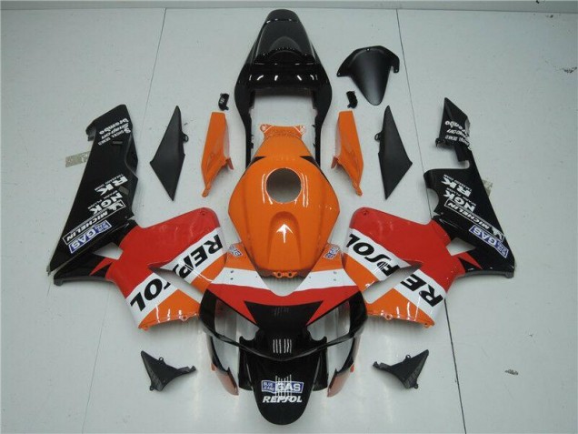 Honda CBR 600 RR 2003-2004 Verkleidungen - Orange Rot Schwarz Repsol