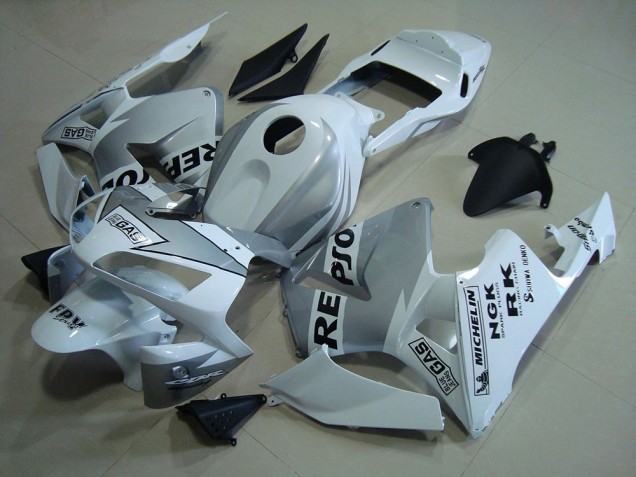 Honda CBR 600 RR 2003-2004 Verkleidungen - Repsol Weiß Silber