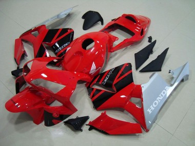 Honda CBR 600 RR 2003-2004 Verkleidungen - Rot Silber