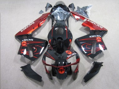 Honda CBR 600 RR 2003-2004 Verkleidungen - Schwarz Rot RACARDI