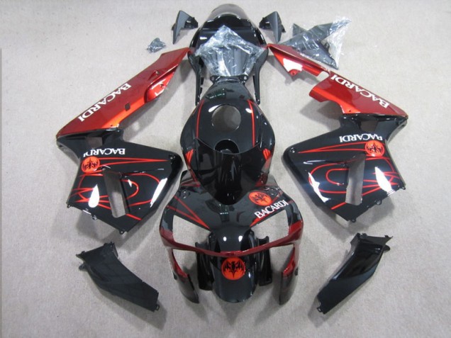 Honda CBR 600 RR 2003-2004 Verkleidungen - Schwarz Rot RACARDI