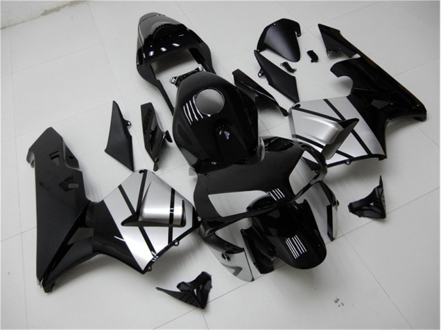 Honda CBR 600 RR 2003-2004 Verkleidungen - Schwarz Silber