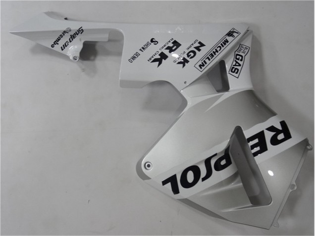 Honda CBR 600 RR 2003-2004 Verkleidungen - Silver Weiß Schwarz Repsol