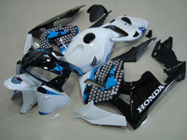 Honda CBR 600 RR 2005-2006 Verkleidungen - Matt Schwarz mit rotem Aufkleber