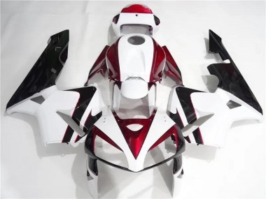 Honda CBR 600 RR 2005-2006 Verkleidungen - Rot Weiß Schwarz