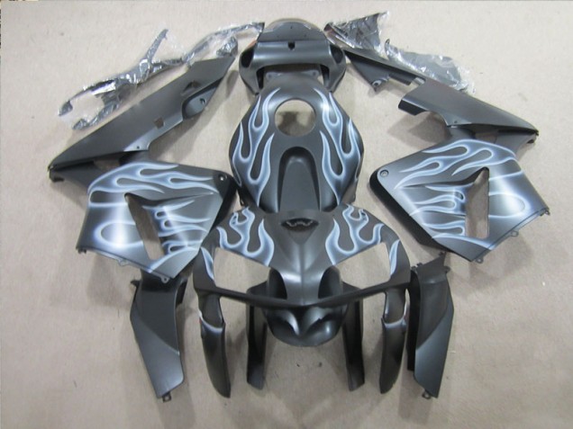 Honda CBR 600 RR 2005-2006 Verkleidungen - Schwarz Silber Flamme