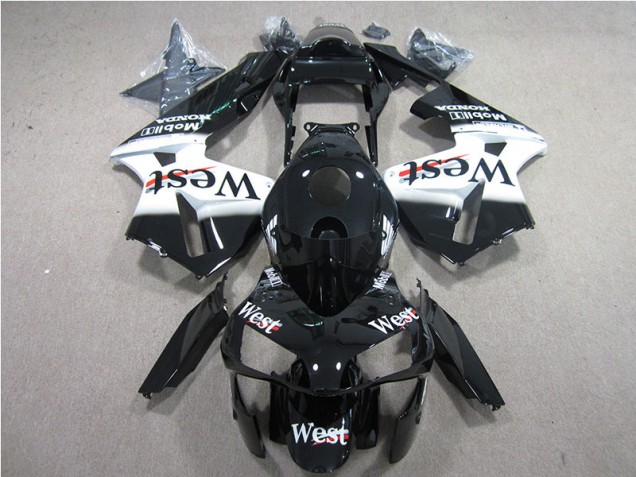 Honda CBR 600 RR 2005-2006 Verkleidungen - Schwarz Weißes Westmuster