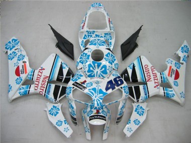 Honda CBR 600 RR 2005-2006 Verkleidungen - Weiß Blau Nastro Azzurro 46