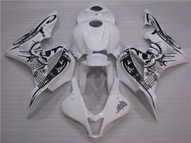 Honda CBR 600 RR 2007-2008 Verkleidung - Schwarz Weiß