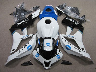 Honda CBR 600 RR 2007-2008 Verkleidungen - Blau Weiß Schwarz Konica Minolta MAPEI