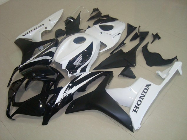Honda CBR 600 RR 2007-2008 Verkleidungen - Matt Schwarz Weiß