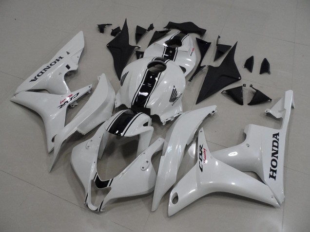Honda CBR 600 RR 2007-2008 Verkleidungen - Perl Weiß mit schwarzen Streifen