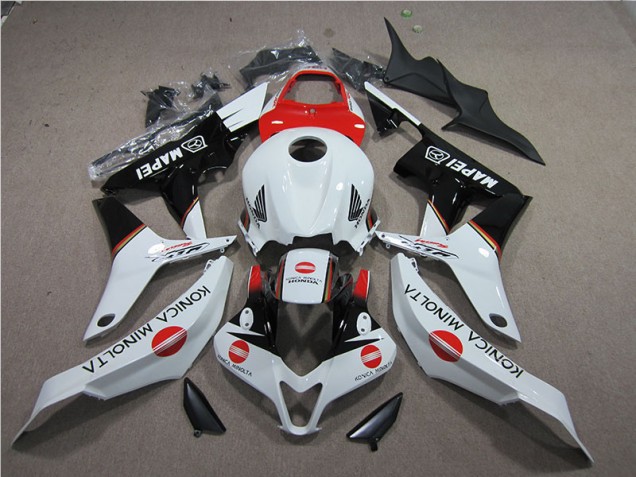 Honda CBR 600 RR 2007-2008 Verkleidungen - Rot Weiß Schwarz Konica Minolta MAPEI
