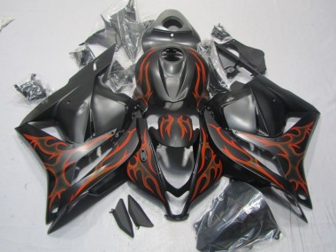 Honda CBR 600 RR 2009-2012 Verkleidungen - Schwarz Orange Flamme