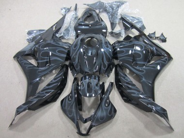 Honda CBR 600 RR 2009-2012 Verkleidungen - Schwarz Silber Flamme