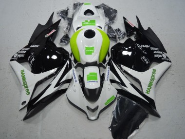 Honda CBR 600 RR 2009-2012 Verkleidungen - Schwarz Weiß Grün Hannspree