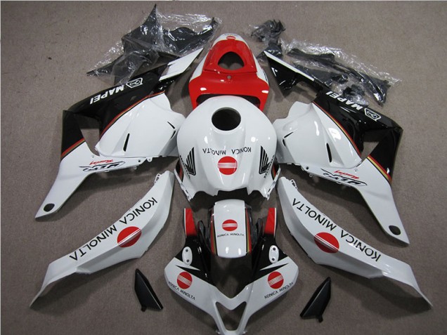 Honda CBR 600 RR 2009-2012 Verkleidungen - Weiß Rot Konica Minolta