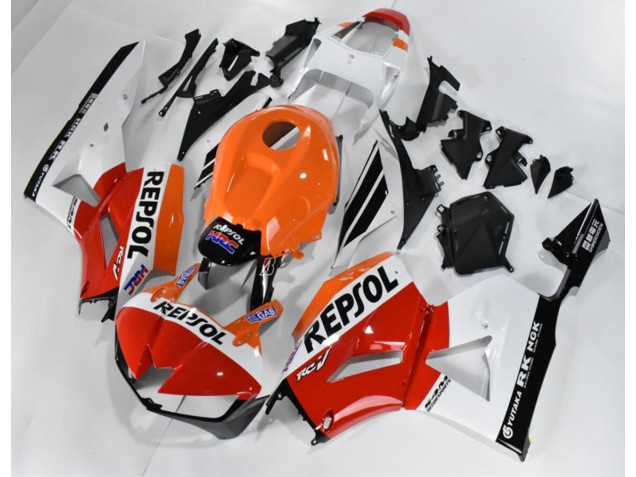 Honda CBR 600 RR 2013-2021 Verkleidungen - Rot Weiß Orange Repsol