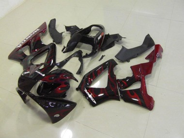 Honda CBR 900 RR 929 2000-2001 Verkleidungen - Schwarz rote Flamme
