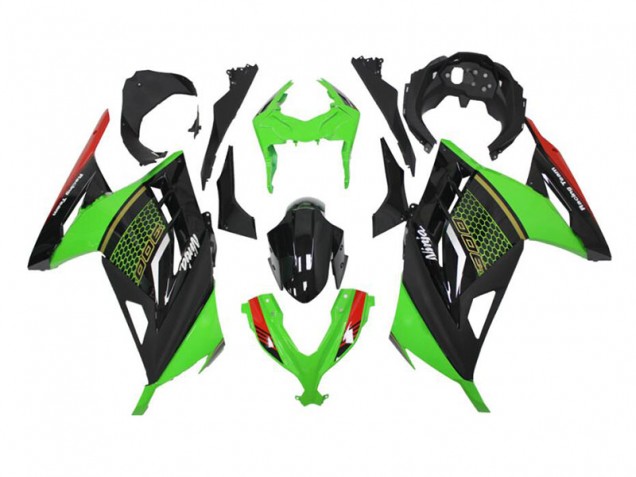 Kawasaki EX300 2013-2016 Verkleidungen - Grün Schwarz