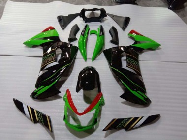 Kawasaki EX650 2006-2008 Verkleidungen - Grün Schwarz