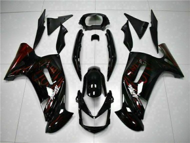 Kawasaki EX650 2006-2008 Verkleidungen - Rot Flamme